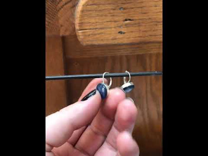Sterling Silver Shiny Blue Kyanite Earrings on Silver Lever Back Wires