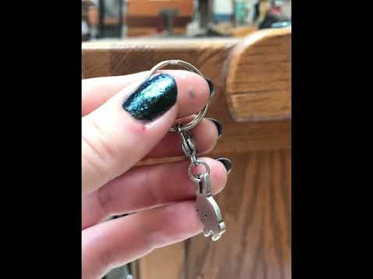 Pewter Bunny Rabbit Keychain for Men or Women - Year of the Rabbit