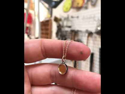 Small Circle 24K Gold and Sterling Silver Necklace