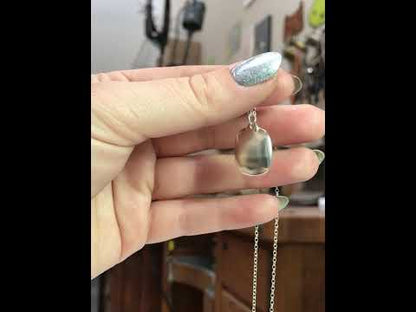 Sterling Silver and Enamel Red Stick Kitty Necklace