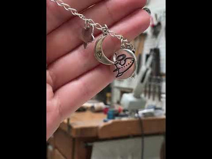 Out Of This World Charm Bracelet - Sterling Silver Bracelet with Space Themed Charms