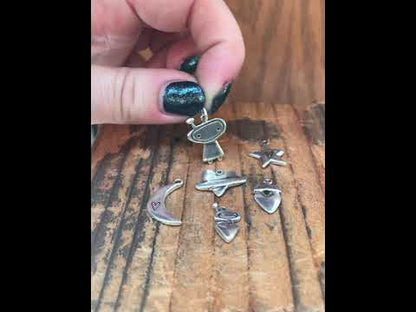 Space Love Charm - Choose Your Sterling Silver Charm to Add to Bracelet