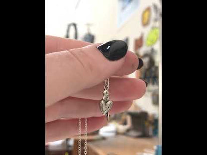 Tiny Parrot Charm Necklace - Small, Detailed and Adorable! Parakeet, Budgie, Lovebird