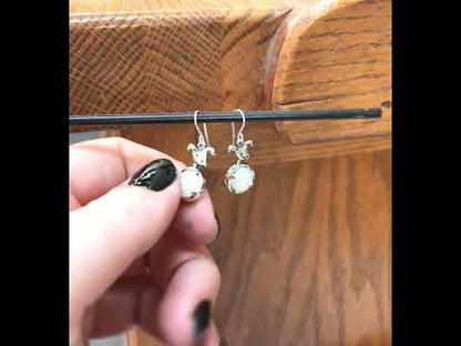 Moon Dog Earrings - Sterling Silver and Moonstone Dog Jewelry