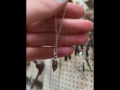 Sterling Silver Crown Heart Necklace - Modern Claddagh Necklace