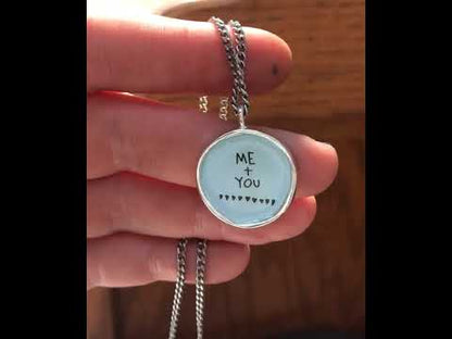 Bunny BFFs Reversible Enamel Necklace - Enamel and Sterling Pendant on Stainless Chain