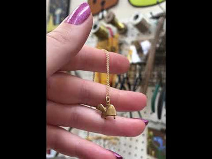 Tiny Gold Turtle Necklace