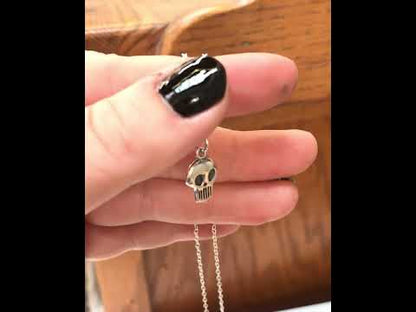Sterling Silver Skull Necklace on an Adjustable Chain