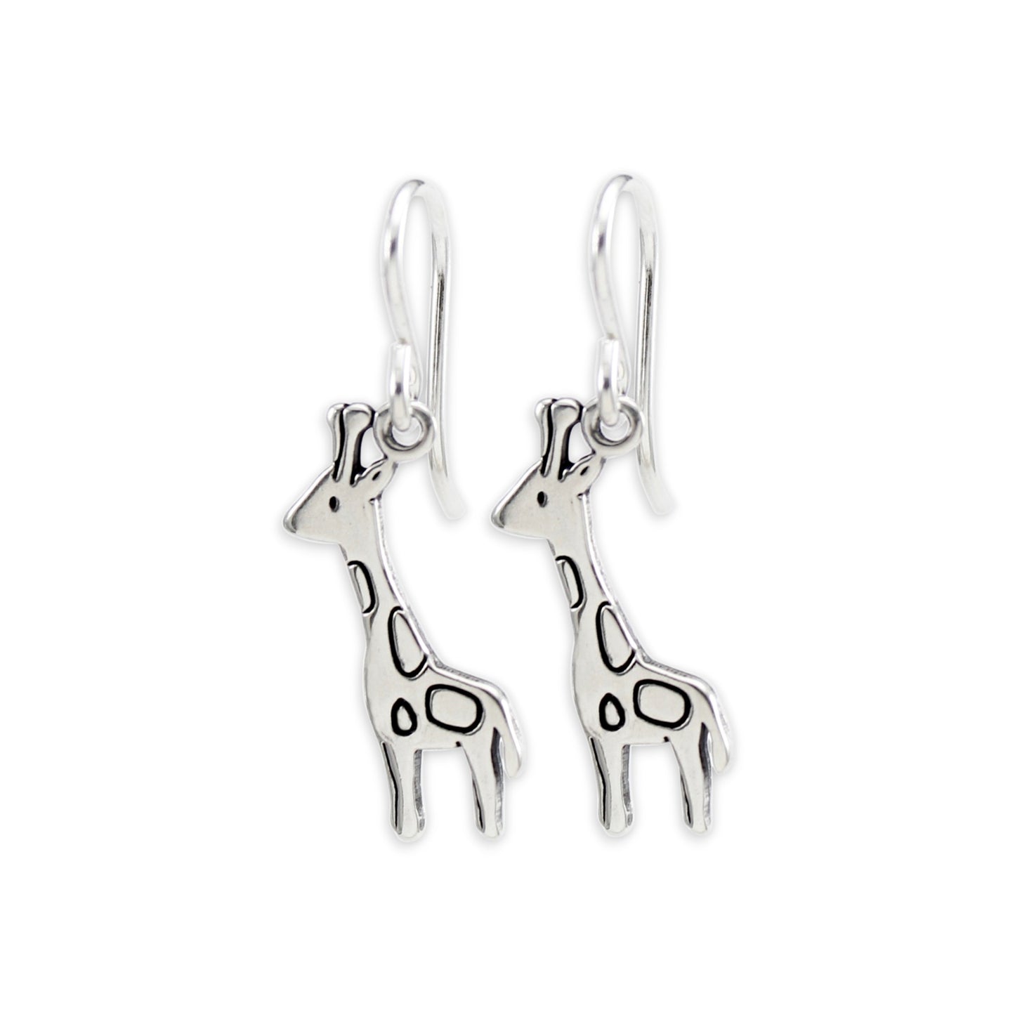 Sterling Silver Giraffe Earrings - Giraffe Jewelry
