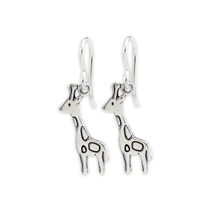 Sterling Silver Giraffe Earrings - Giraffe Jewelry