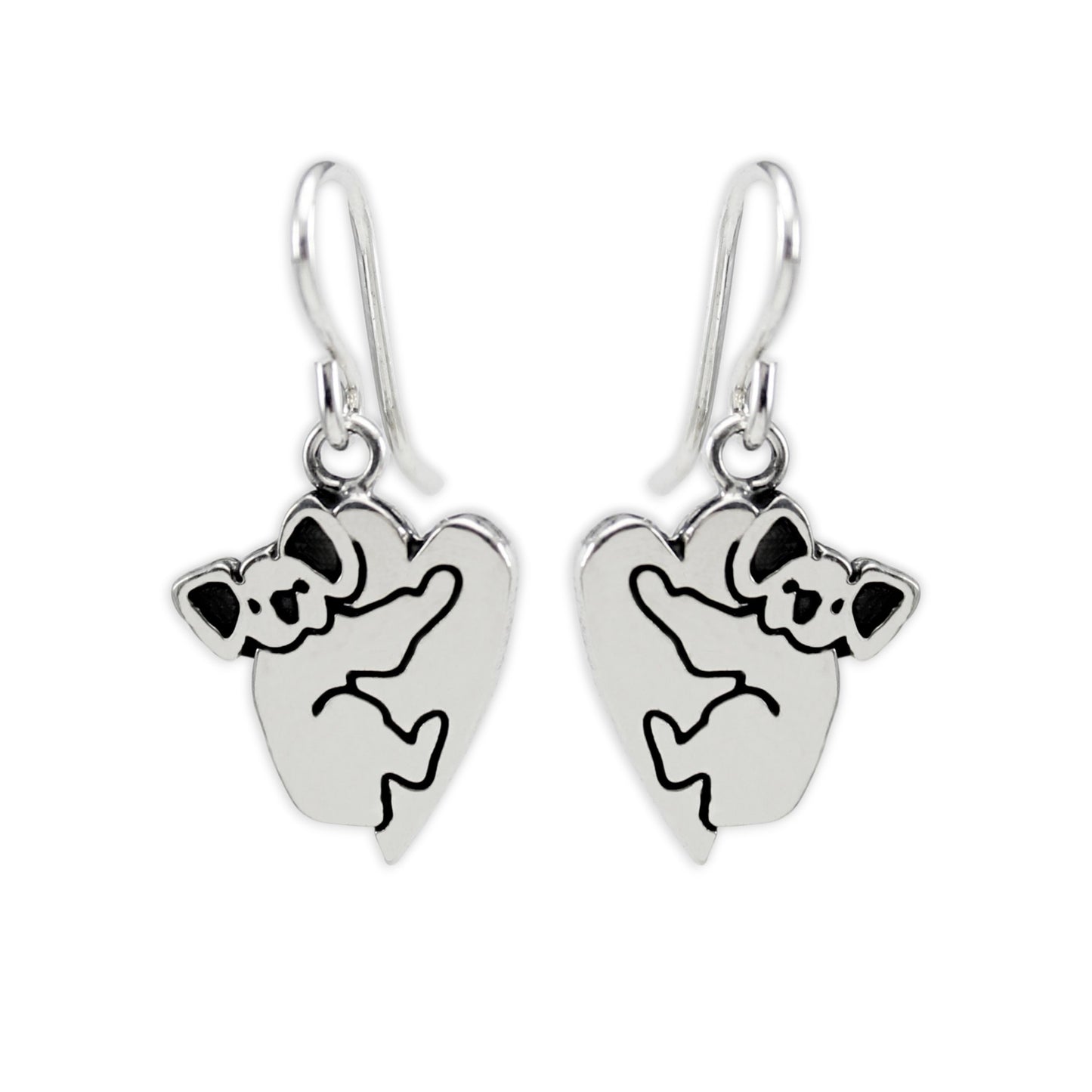 Sterling Silver Koala Earrings - Koala Bear Earrings