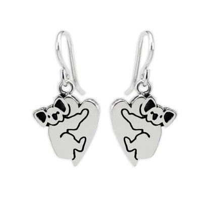 Sterling Silver Koala Earrings - Koala Bear Earrings