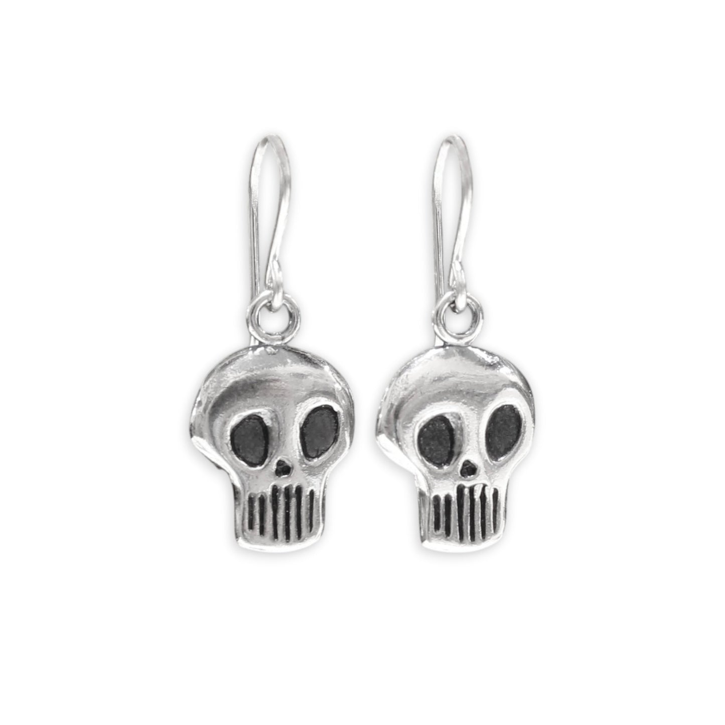 Sterling Silver Skull Earrings