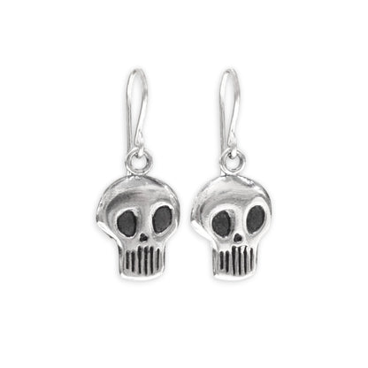 Sterling Silver Skull Earrings