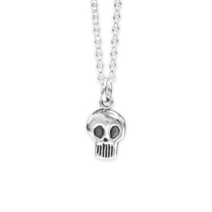 Sterling Silver Skull Necklace on an Adjustable Chain