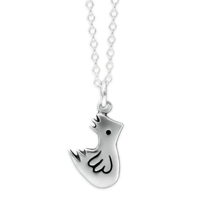 Sterling Silver Little Chicken Charm Necklace on Adjustable Chain