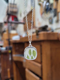 Talks to Plants Charm Pendant in Sterling Silver and Enamel