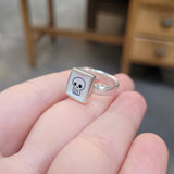 Sterling Silver Minimalist Skull Ring for Men and Women in Sizes 5 through 10