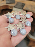 Star Girl Necklace - Moonstone and Sterling Silver Star Pendant