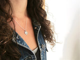 Sterling Silver Bat Charm Necklace on Adjustable Sterling Chain