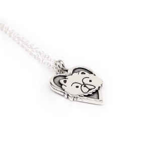 Sterling Silver Chow Chow Necklace on Sterling Chain