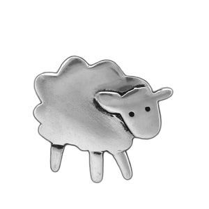 Sterling Silver Sheep Charm Necklace on Adjustable Sterling Chain - Sheep Jewelry