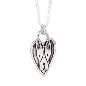 Sterling Silver Great Dane Charm Necklace on Adjustable Sterling Chain