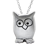 Sterling Silver Owl Charm Necklace on an Adjustable Sterling Chain