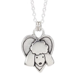 Sterling Silver Poodle Charm Necklace on Adjustable Sterling Chain