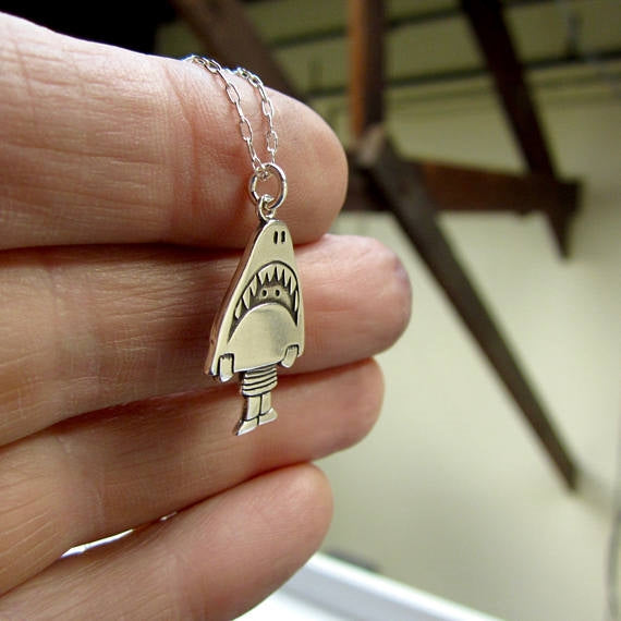 Sterling silver shark charm shop
