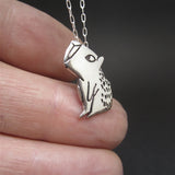 Sterling Silver Capybara Charm Necklace on Adjustable 925 Chain - Capybara Jewelry