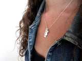 Sterling Silver Tree Sloth Charm Necklace on an Adjustable Sterling Chain