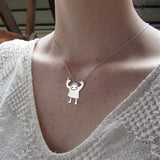 Sterling Silver Cancer Zodiac Charm Necklace on Adjustable Sterling Chain