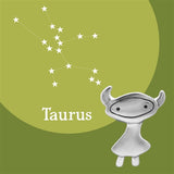 Sterling Silver Taurus Charm Necklace on an Adjustable Chain - Zodiac Jewelry