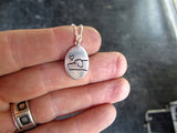 Oval Sterling Silver Love Me, Love My Dog Charm Necklace on Adjustable Sterling Chain