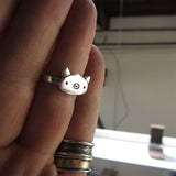 Sterling Silver Pig Ring in sizes 5 through 9