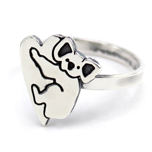 Sterling Silver Koala Ring