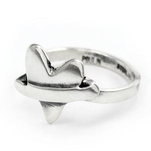 Sterling Silver Planet Heart Ring