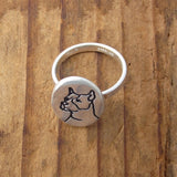 Oval Sterling Silver Pit Bull Ring