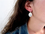 Sterling Silver and Enamel Narwhal Earrings