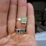 Sterling Silver and Enamel Elephant Ring