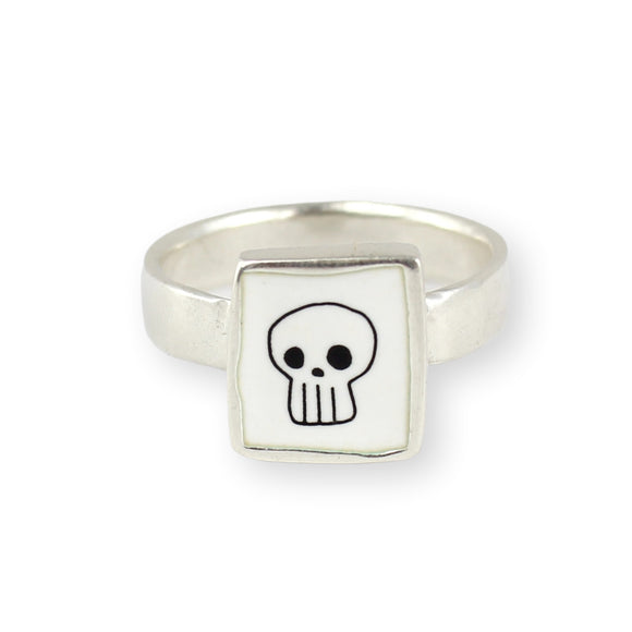 Skull Ring [Womens, 925 Sterling Silver, Adjustable] – Jewelrify