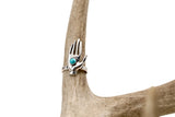 Sterling Silver Hand Ring Holding Turquoise Gemstone