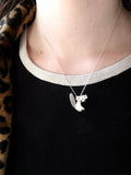 Sterling Silver Beaver Charm Necklace on Adjustable Sterling Chain