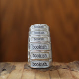 Sterling Silver and Enamel Bookish Band Ring - Gift for Readers - Book Worm Jewelry for Men and Women