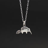 Tiny Sterling Silver Anteater Charm Necklace