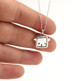 Sterling Silver Teddy Bear Charm Necklace