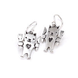 Sterling Silver Hungry Cat Earrings