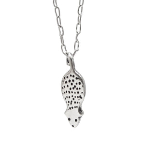 Sterling Silver Tiny Opossum Necklace on Adjustable Sterling Chain - Possum Charm