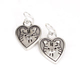 Sterling Silver Pomeranian Charm Earrings on 925 Ear Wires, Keeshond, Japanese Spitz, Tibetan Spaniel